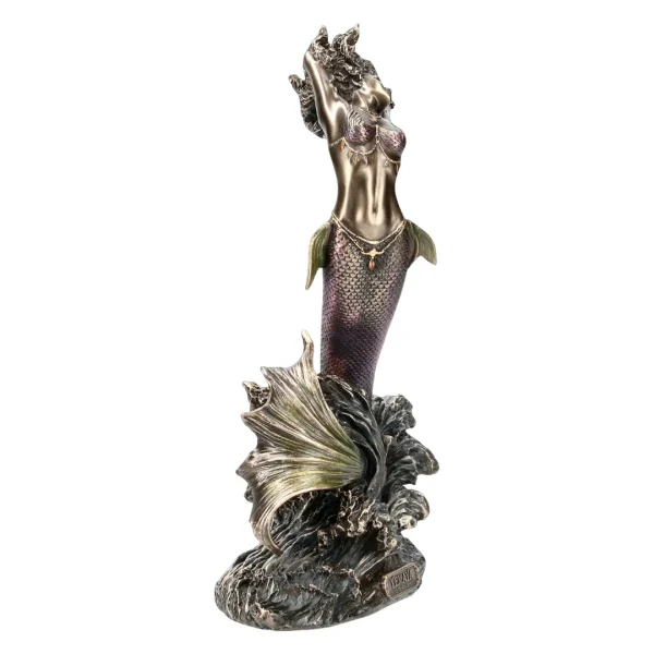 Estátua Iemanjá sereia para altar espiritual e meditação