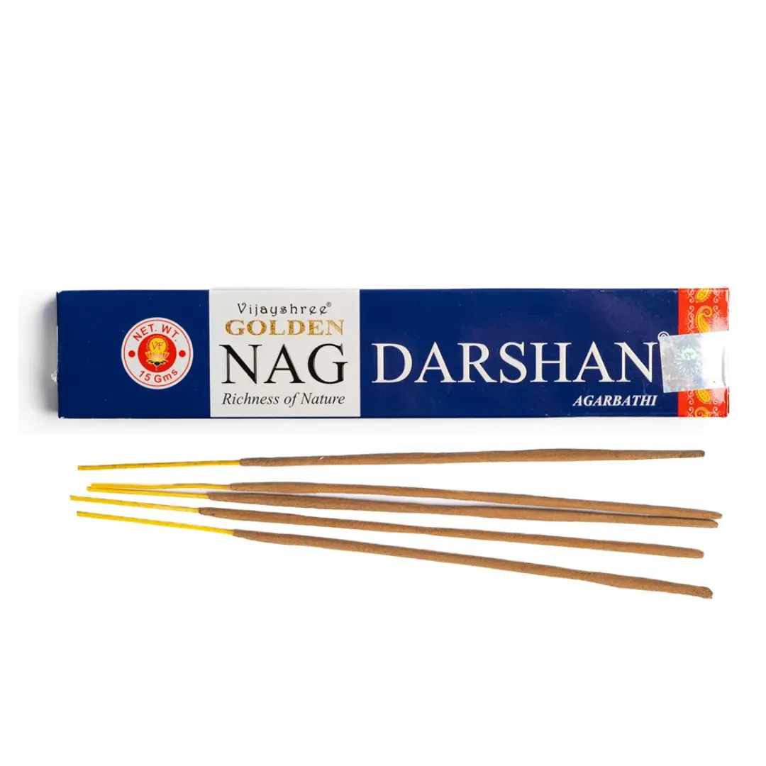 Incenso Golden Nag Darshan – Vijayshree disponivel na Sol Lua Milfontes
