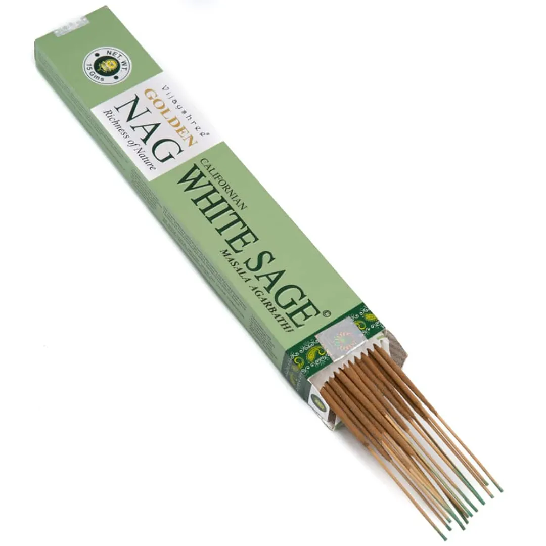 Compre Incenso Golden Nag White Sage – Vijayshree na Sol Lua Milfontes