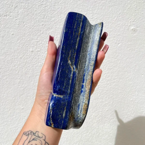 Lápis lazúli em cristal natural azul para proteção e energia positiva