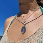 Pendente Labradorite - Oval Prata