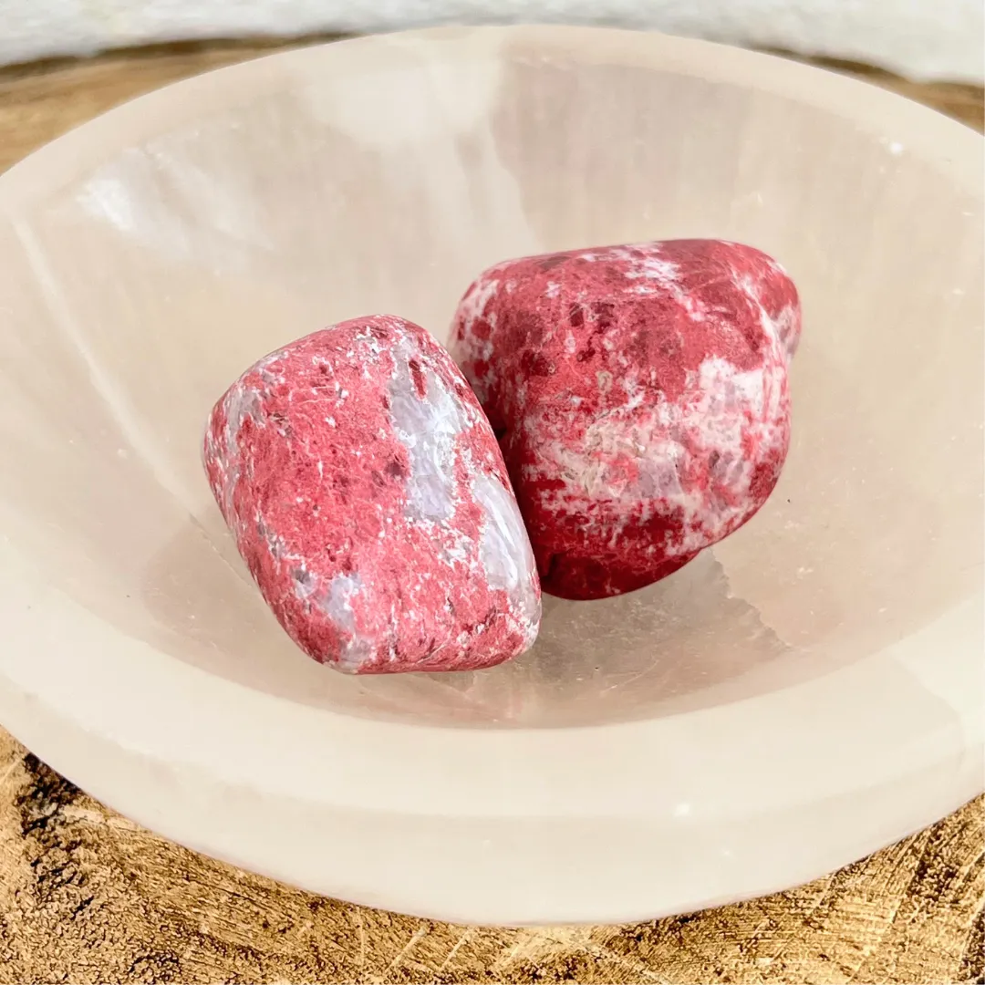 Cristal thulite para decoração espiritual e energia positiva
