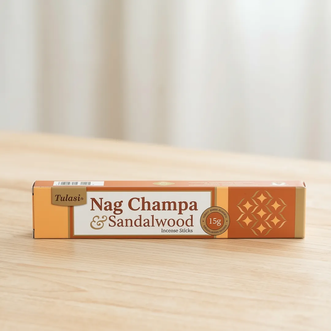 Incenso Tulasi Nag Champa&sandalo disponivel na Sol Lua Milfontes
