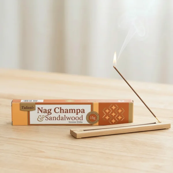 Incenso Tulasi Nag Champa&sandalo natural e artesanal
