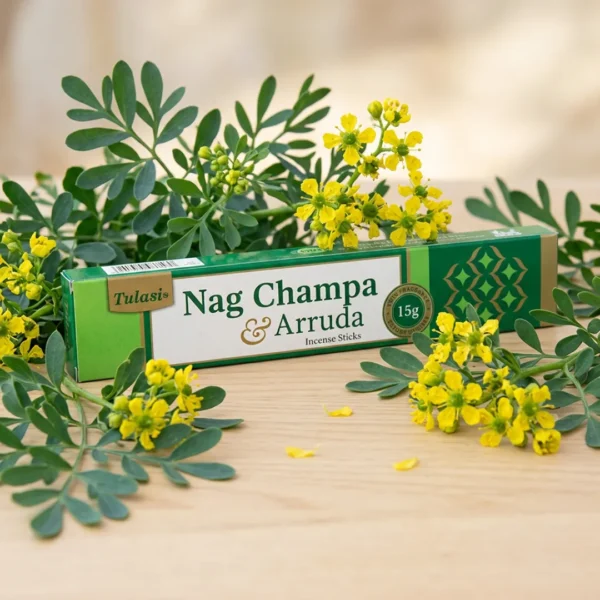 Incenso Tulasi Nag Champa&Arruda natural e artesanal