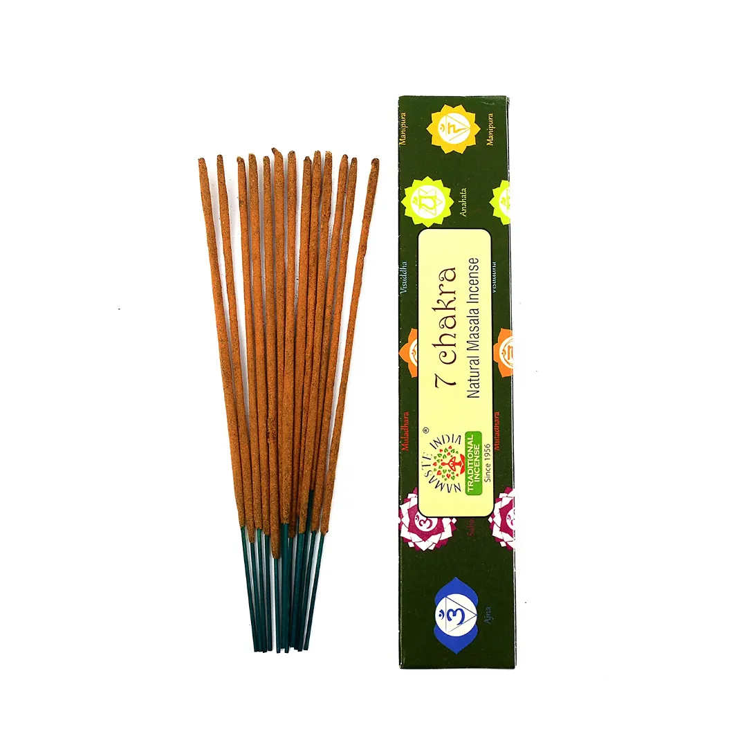 Incenso 7 Chakras – Namaste India disponivel na Sol Lua Milfontes