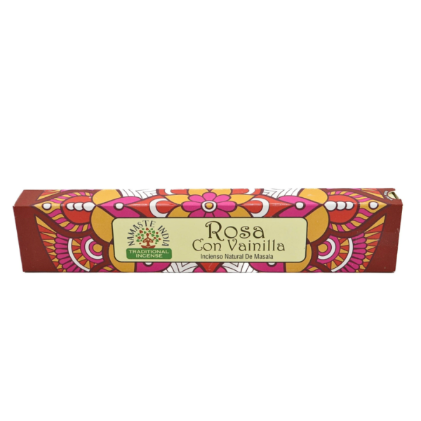 Incenso Rosa com Baunilha – Namaste India disponivel na Sol Lua Milfontes