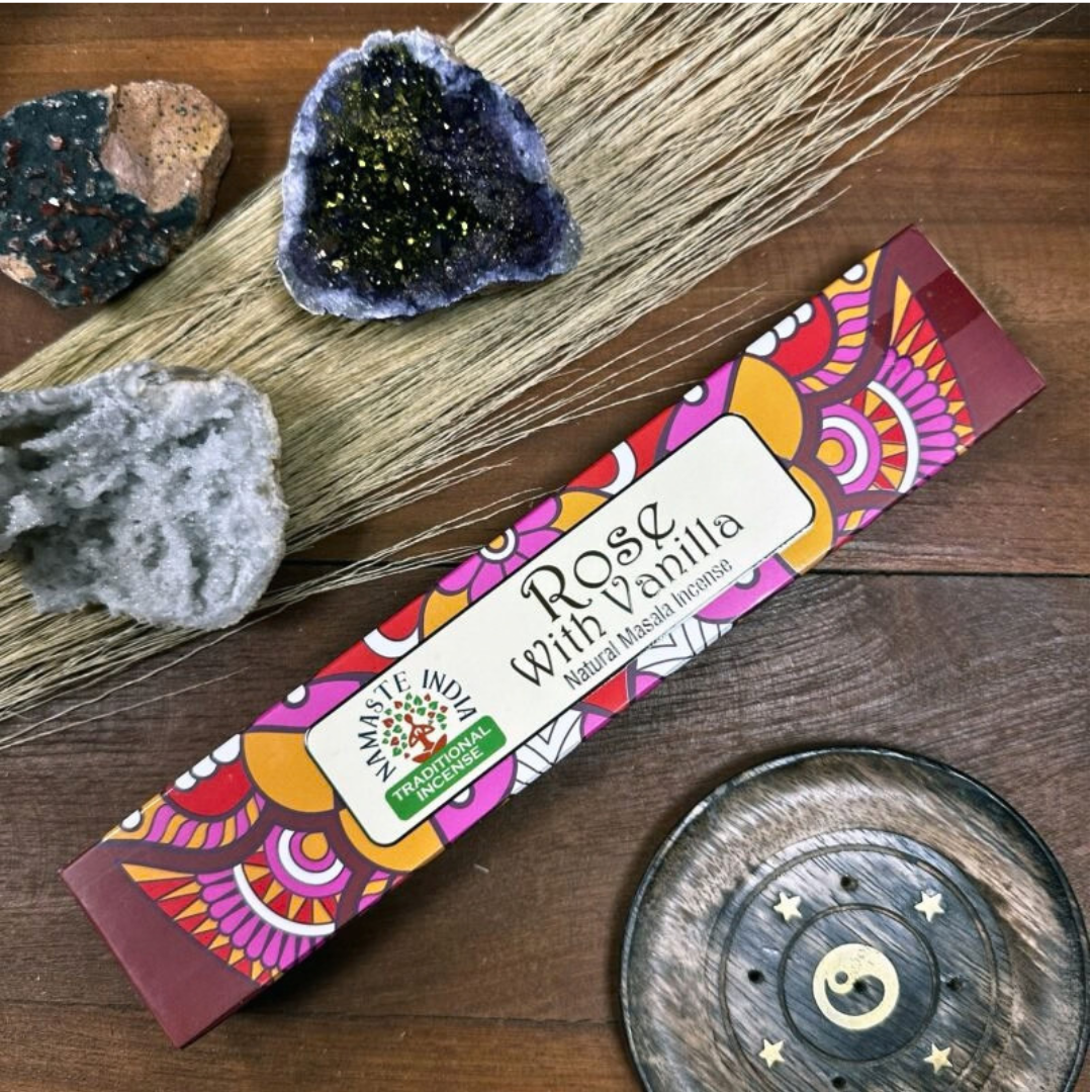 Compre Incenso Rosa com Baunilha – Namaste India na Sol Lua Milfontes