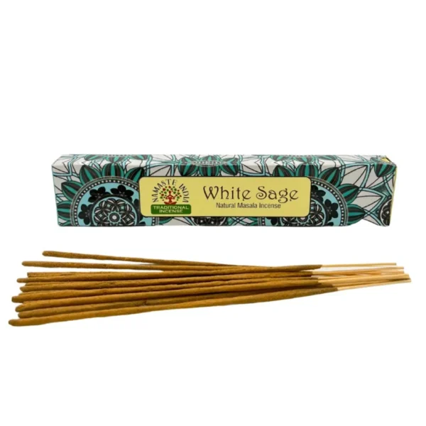 Incenso Sálvia Branca – Namaste India disponivel na Sol Lua Milfontes