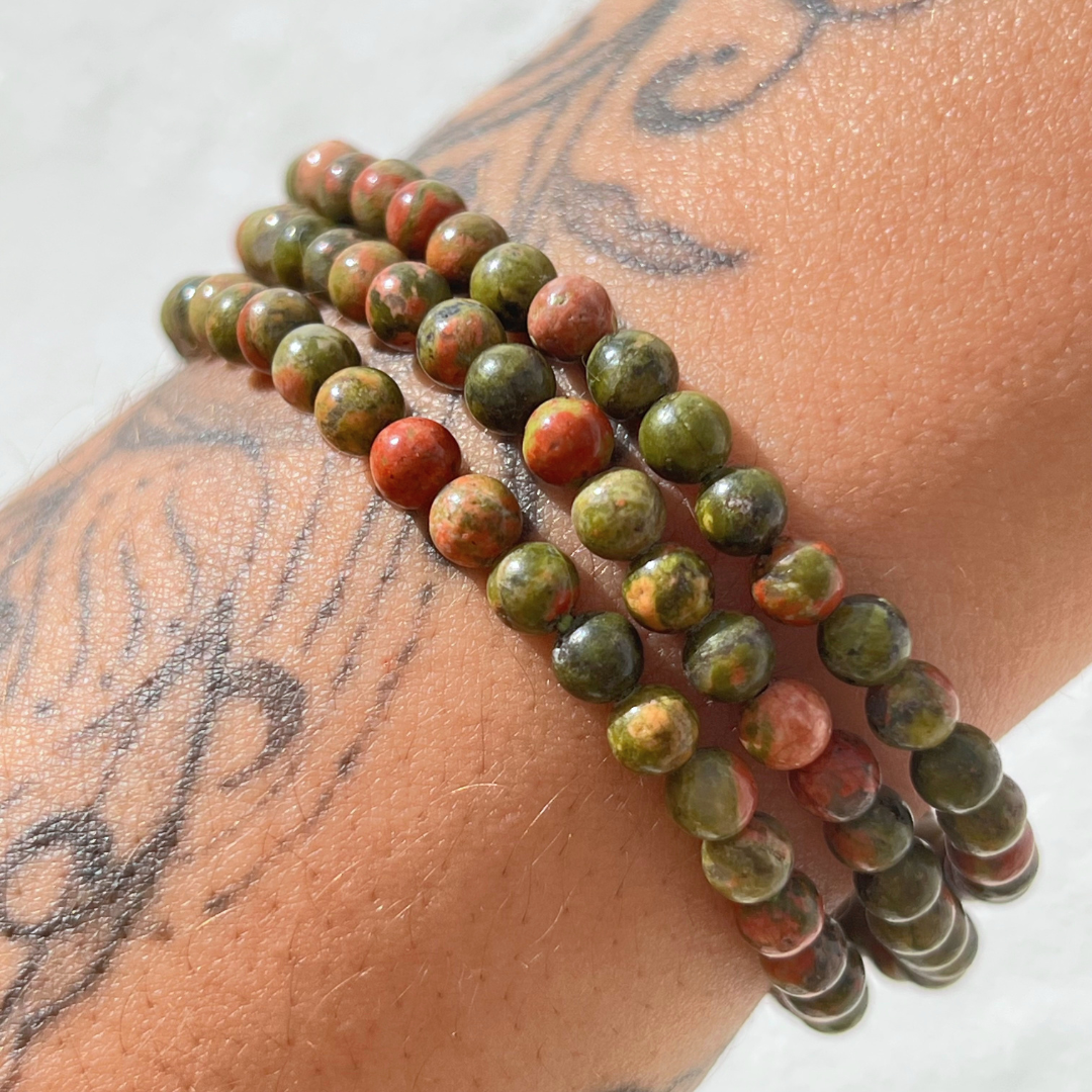 Pulseira em cristal com contas de 4 mm.