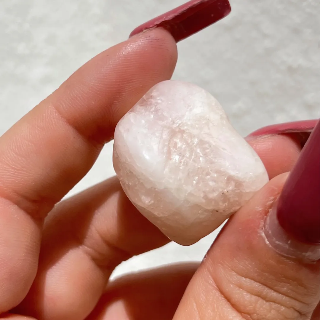 Morganite decorativa em pedra natural energética para bem-estar espiritual