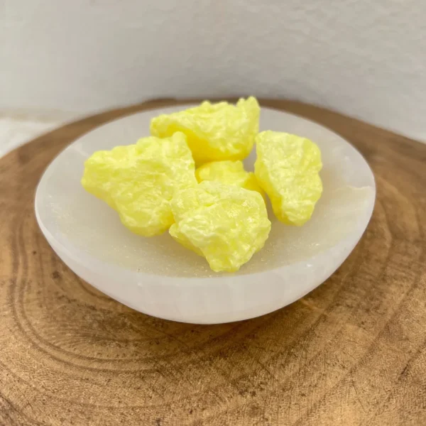 Enxofre dos Açores decorativo em mineral natural energético