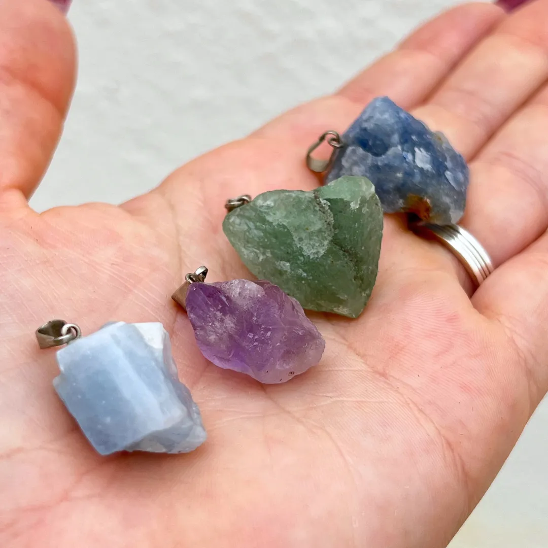 Pack de pendentes de cristais com energia de cura emocional, mental e espiritual