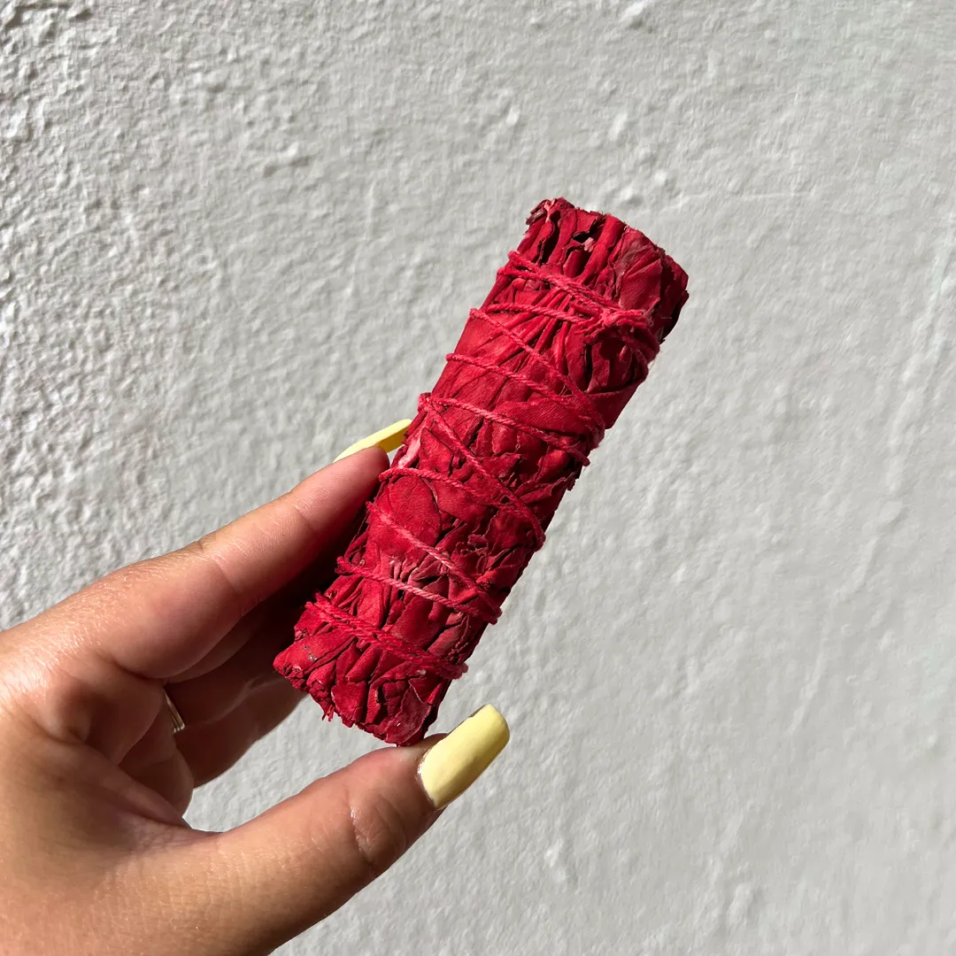 Tocha Sálvia Branco com Sangue de Dragão para limpeza energética