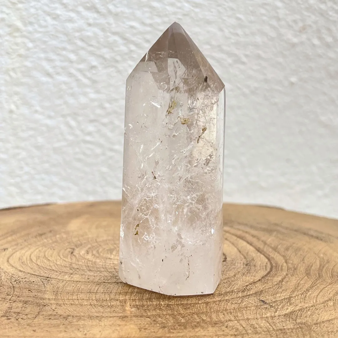 Gerador quartzo cristal com pedra natural transparente