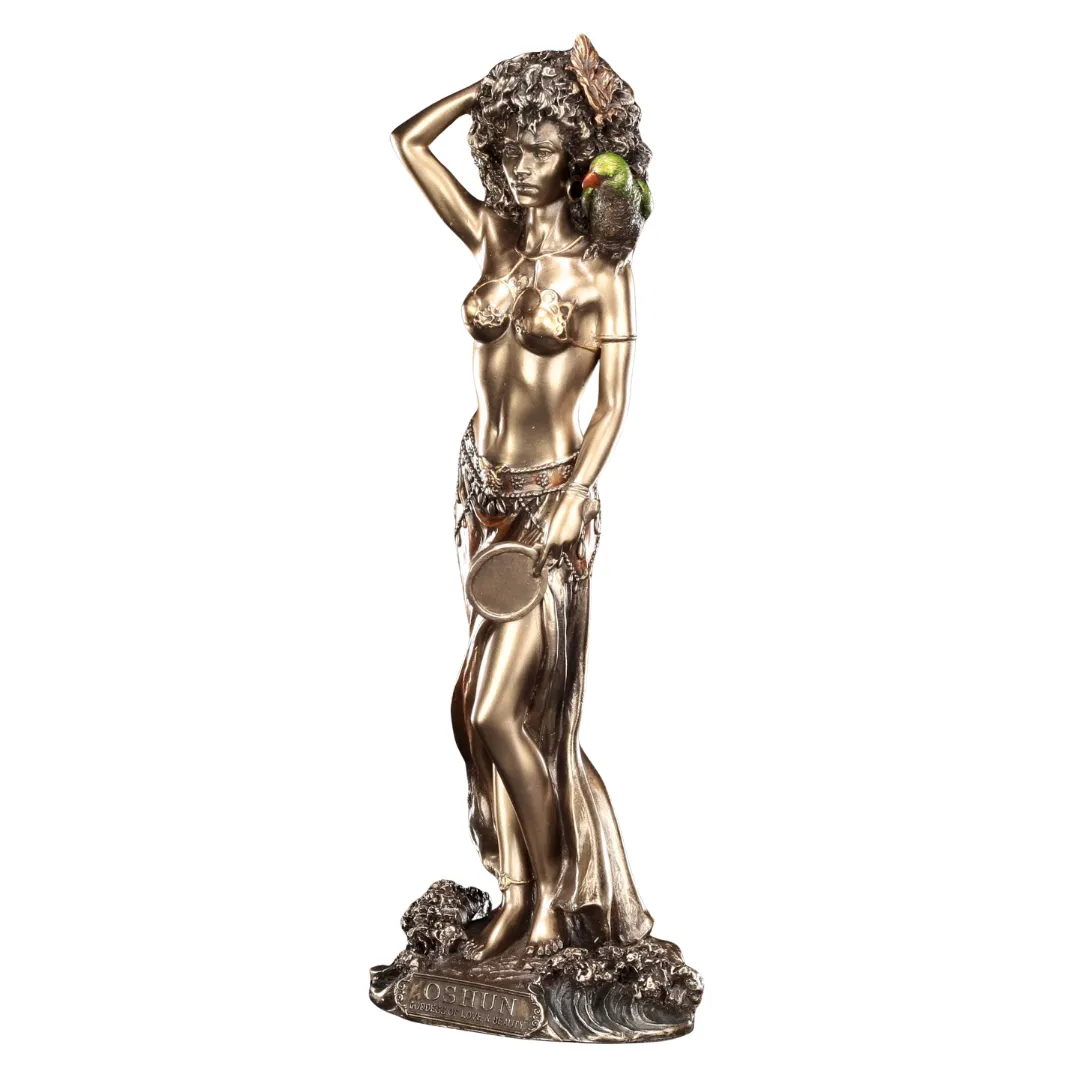 Estátua de Oxum orixá do amor e prosperidade disponivel na Sol Lua Milfontes