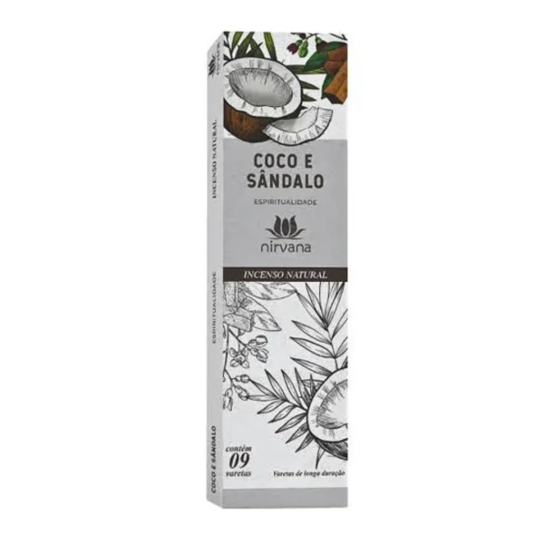 Incenso Côco e Sândalo – Nirvana disponivel na Sol Lia Milfontes