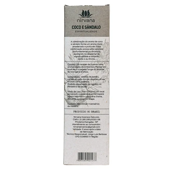 Compre Incenso Côco e Sândalo – Nirvana na Sol Lua Milfontes