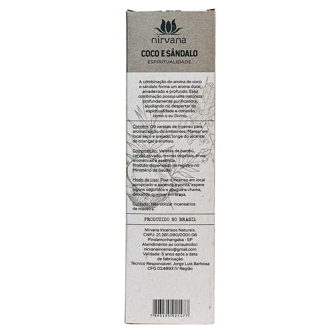 Compre Incenso Côco e Sândalo – Nirvana na Sol Lua Milfontes