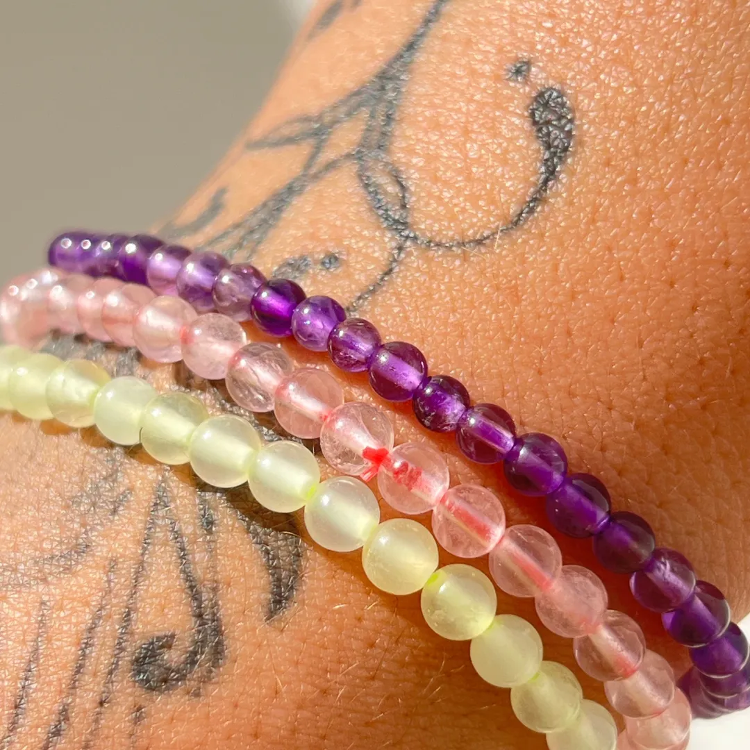 Kit de pulseiras do amor com pedras naturais para energia positiva