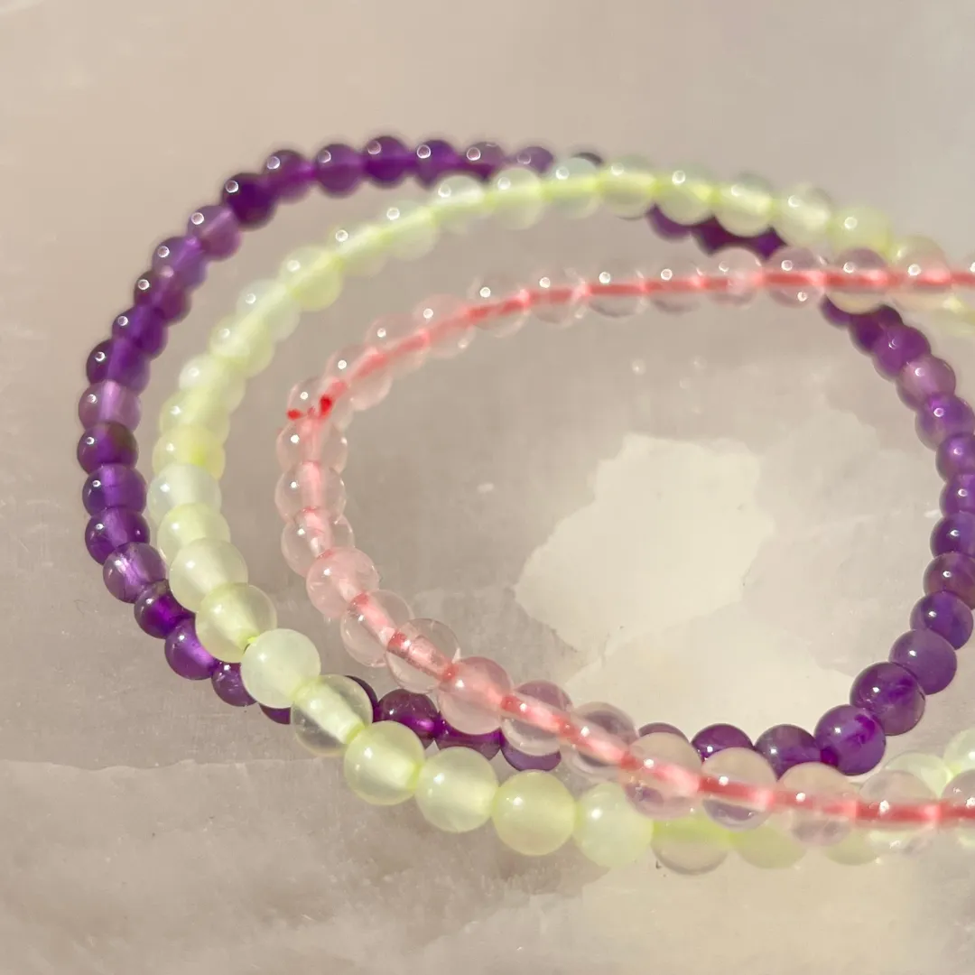 Pulseiras do kit do amor em pedras naturais