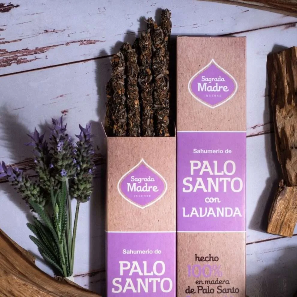 Incenso artesanal pau santo e lavanda