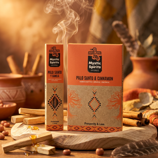 Incenso Canela e Pau Santo Mystic Spirits natural e artesanal