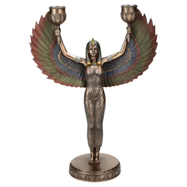 Estátua completa Ísis decoração espiritual egípcia