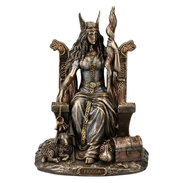 Estátua Frigga deusa nórdica da sabedoria e proteção espiritual