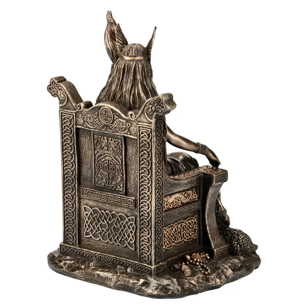Estátua Frigga decoração espiritual inspirada na mitologia nórdica