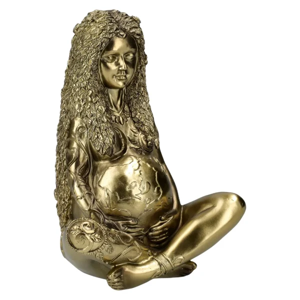 Estátua Gaia para altar espiritual e meditação