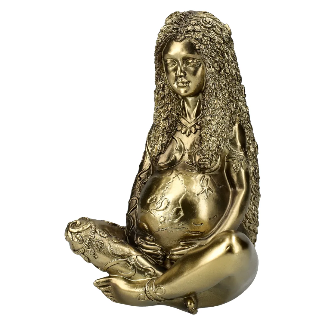 Estátua Gaia símbolo de fertilidade e abundância energética