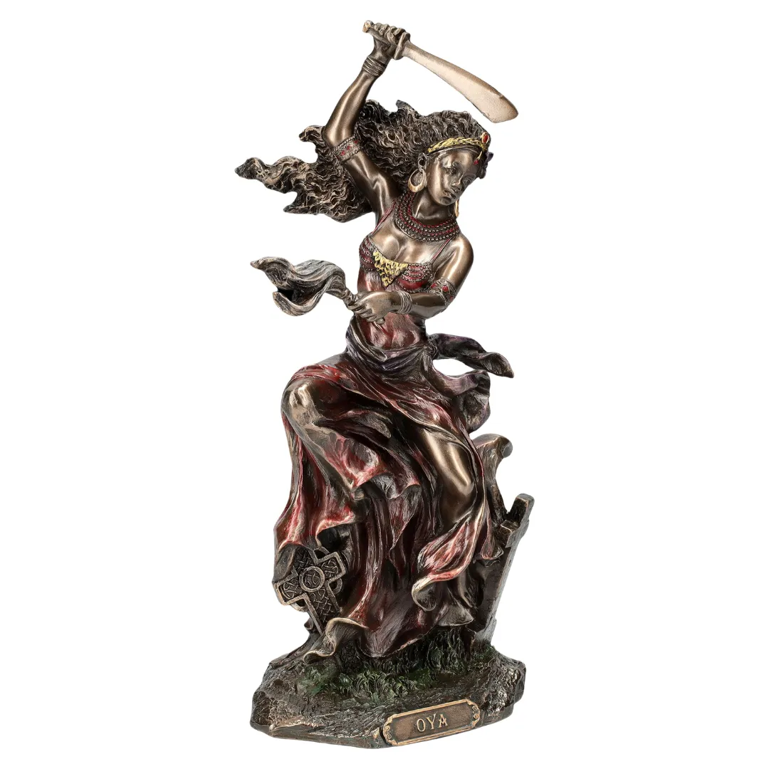 Estátua de Iansã orixá feminino ligação com ventos e espiritualidade