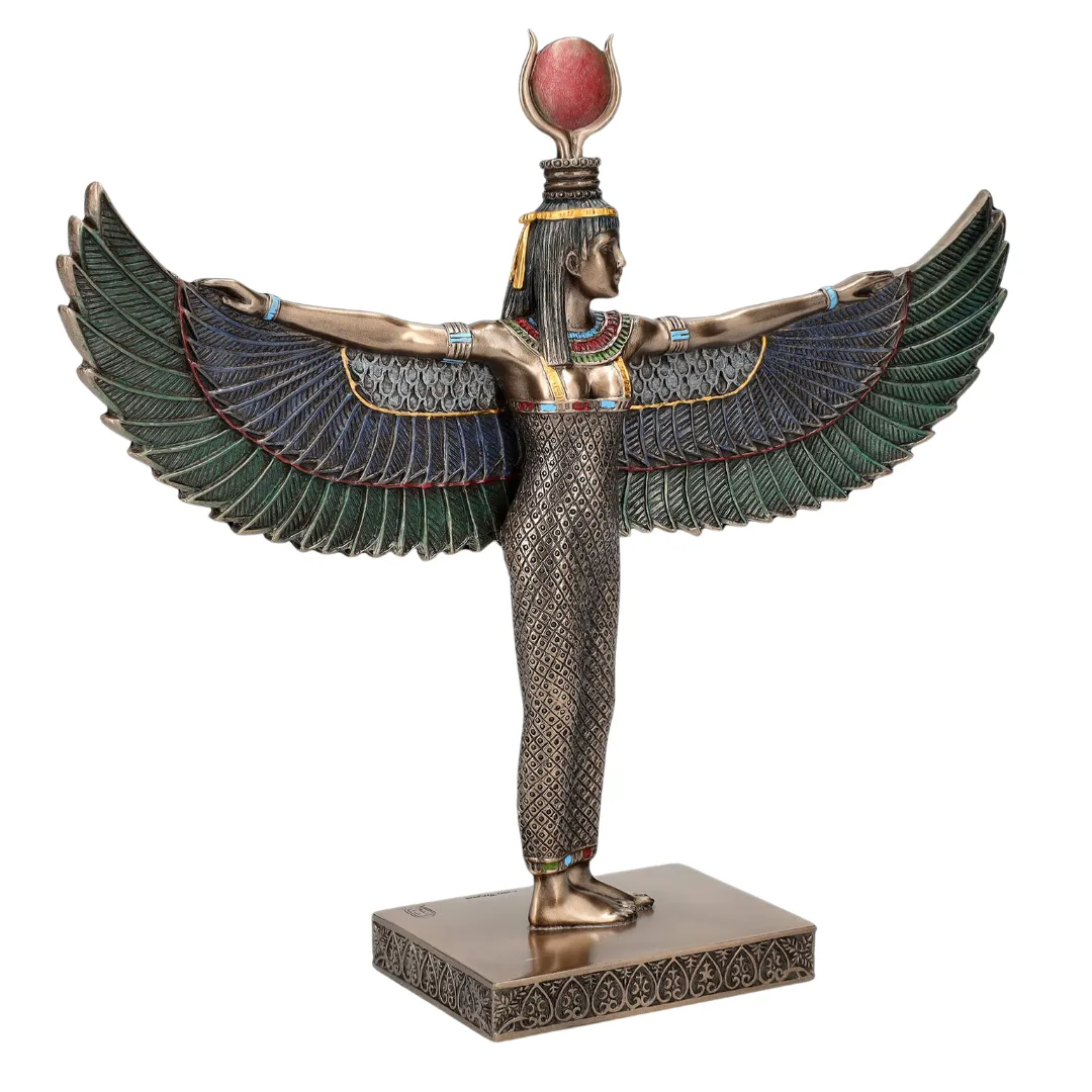 Estátua completa Ísis decoração espiritual egípcia
