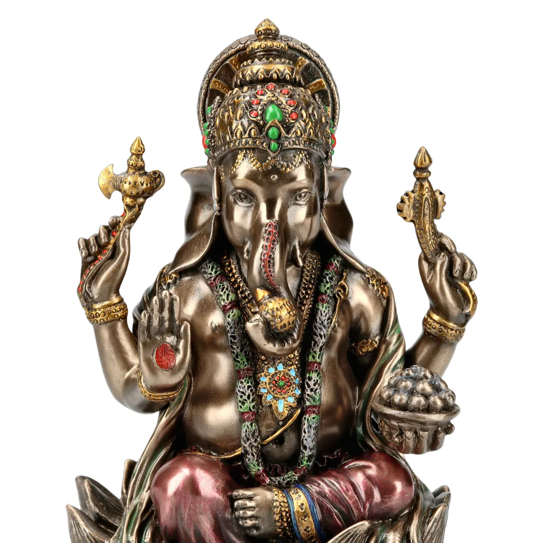Estátua Ganesha para decoração espiritual e meditação