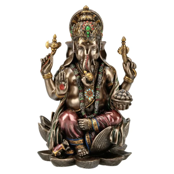 Estátua completa Ganesha decoração espiritual hindu