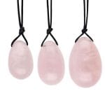 Ovo Yoni Quartzo Rosa - Com Furo