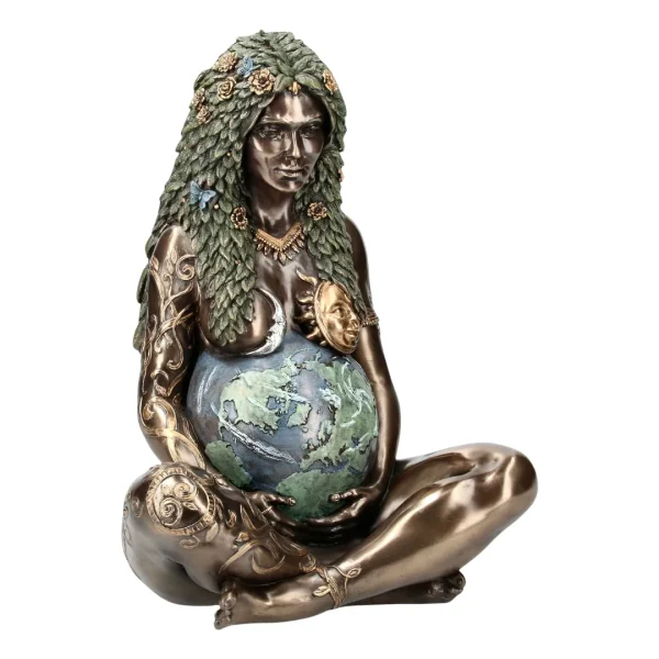 Estátua de Gaia ligada à proteção e energia vital do planeta