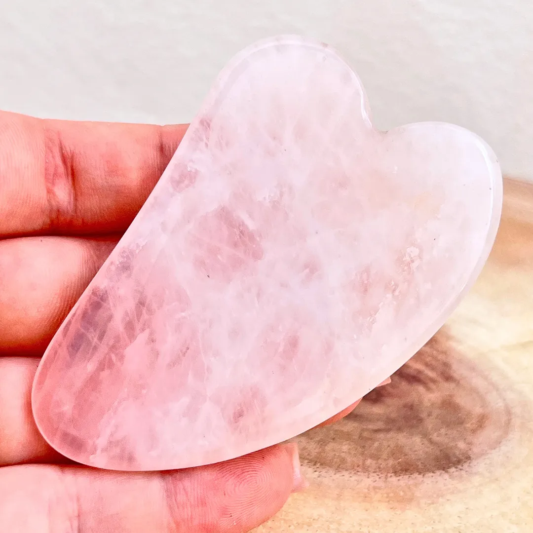 Gua Sha Quartzo Rosa, pedra do amor
