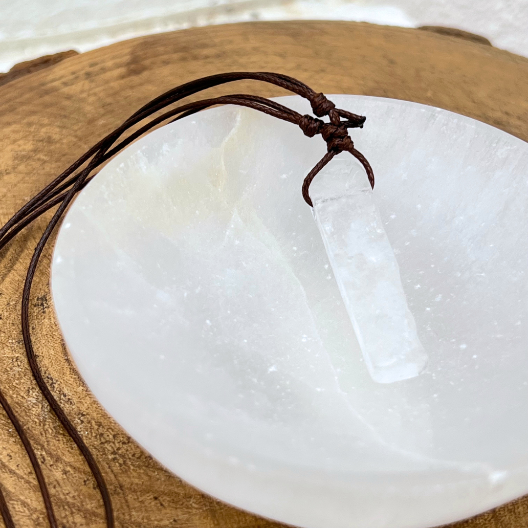 Fio Talismã Quartzo Cristal disponivel na Sol Lua Milfontes