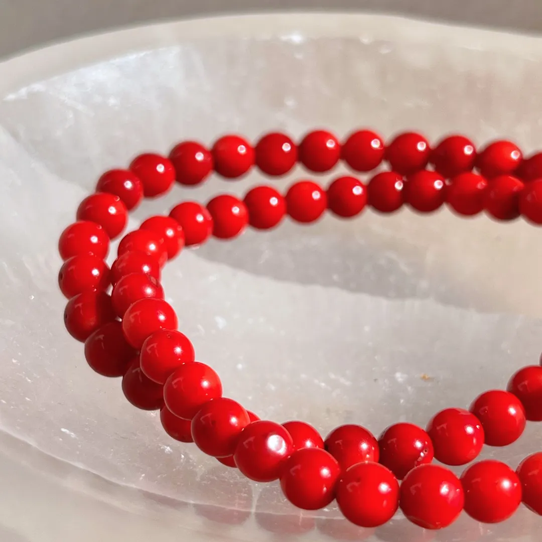 Pulseira Coral 6mm disponivel na Sol Lua Milfontes