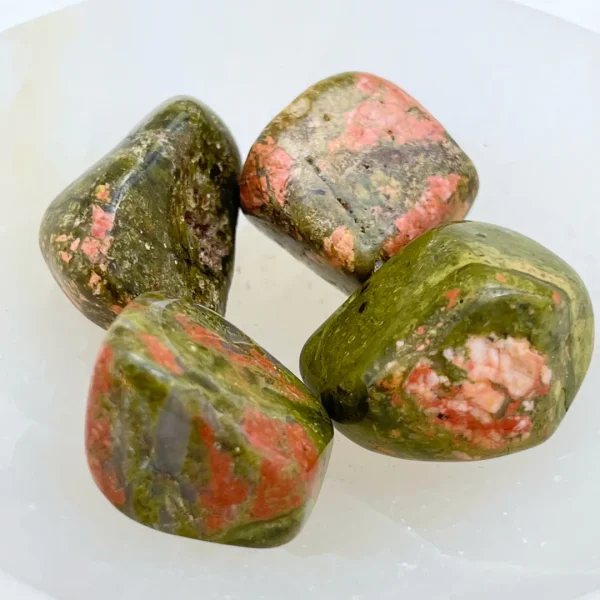 Pedra unakite para meditação e harmonização energética
