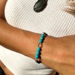 Pulseira Árvore da Vida - Turquesa com Quartzo Cristal