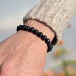 Pulseira Pedra de Lava - Macramé