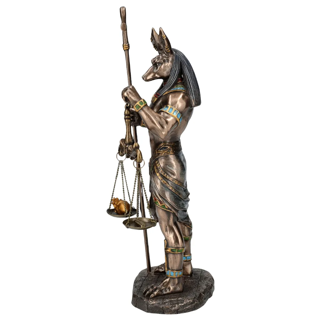 Estátua de Anúbis decorativa para proteção energética do espaço