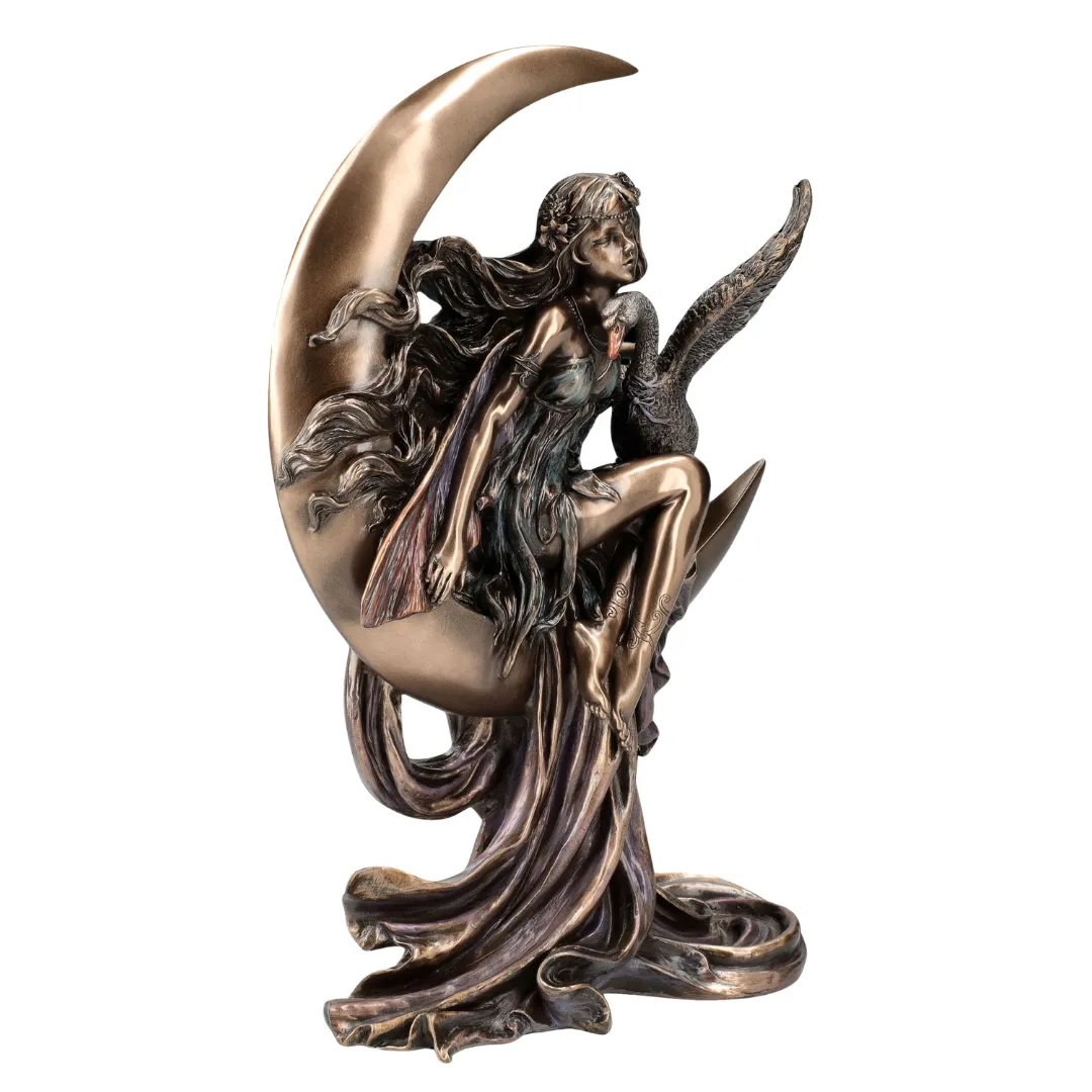 Estátua fada da lua decorativa para harmonia do ambiente