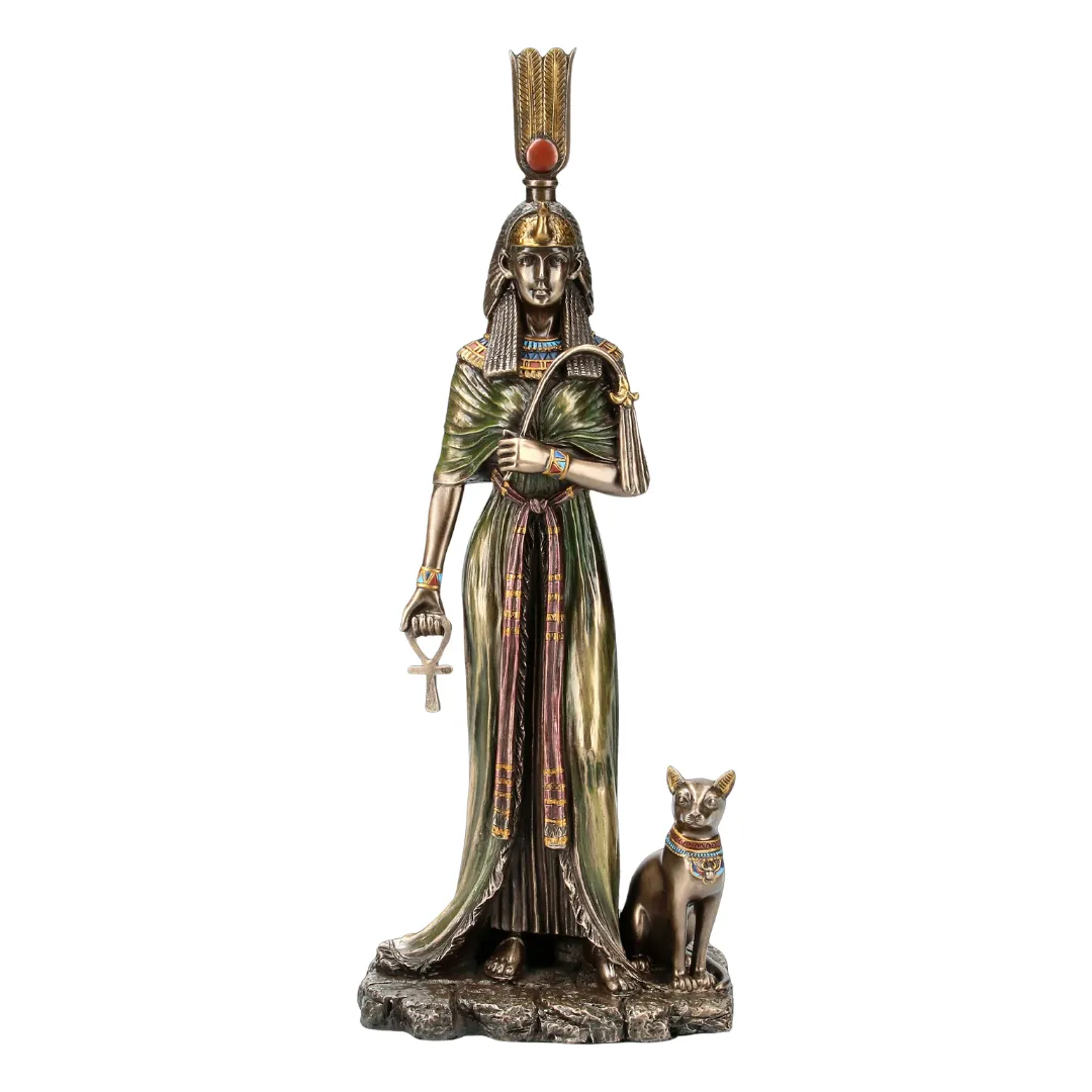 Estátua de Nefertiti com acabamento ornamental para decoração interior