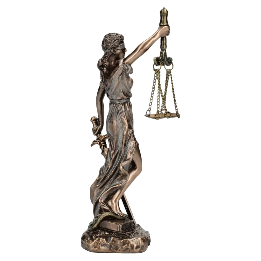 Estátua decorativa da Deusa da Justiça para casa ou escritório em estilo clássico