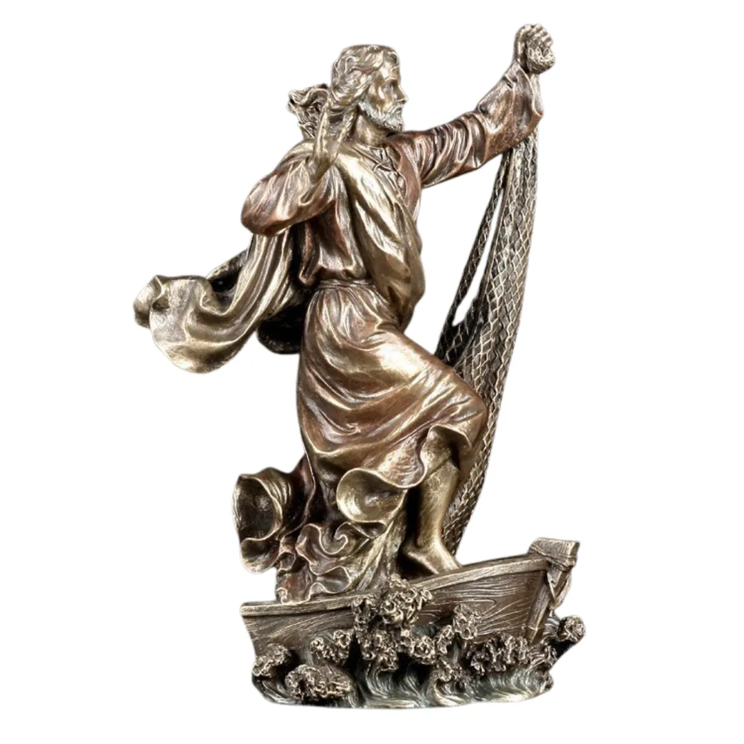 Estátua de Jesus Cristo em resina com acabamento detalhado para decoração