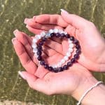 Pulseira Selenite e Ametista - 8mm